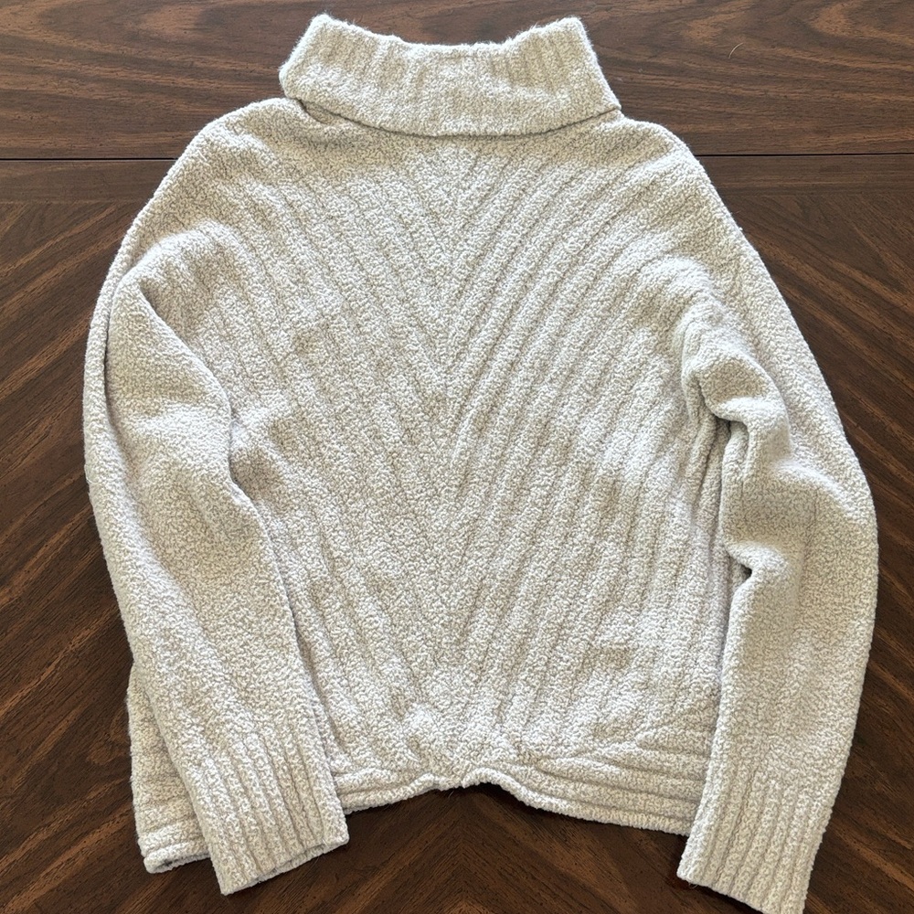 Simply Vera Vera Wang Textured Cream Turtleneck Sweater